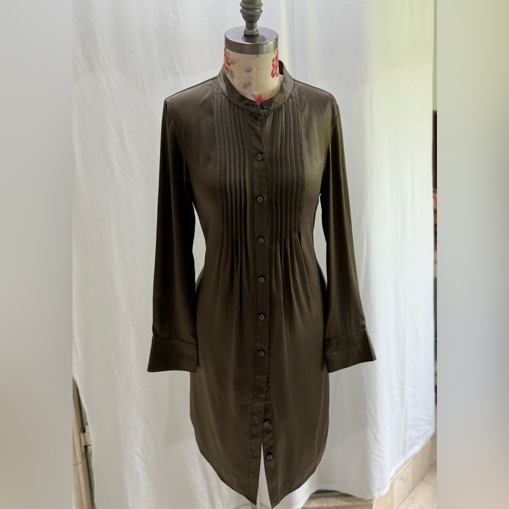 Banana Republic Olive Button-Up Dress